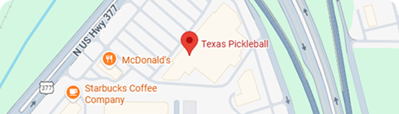 Texas Pickleball indoor facility location map in Roanoke Texas