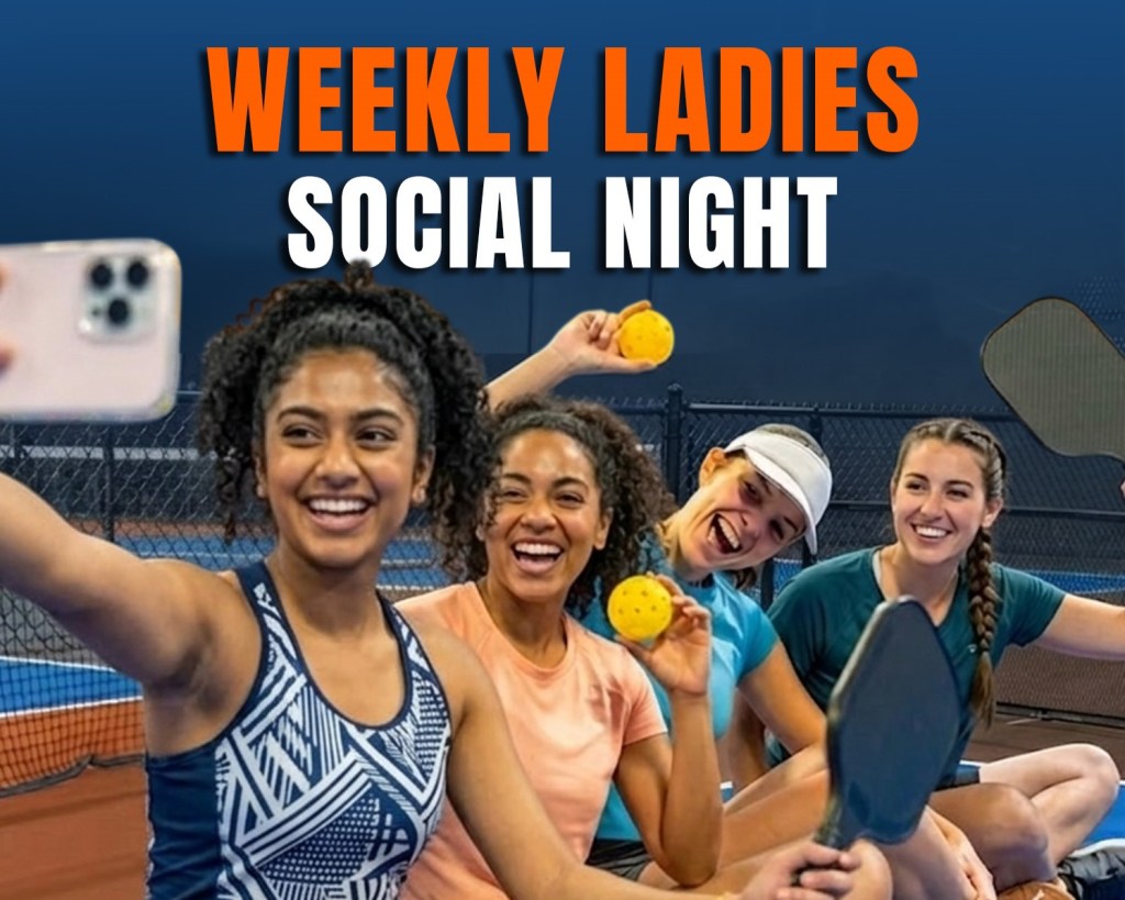 weekly ladies social night landing page banner